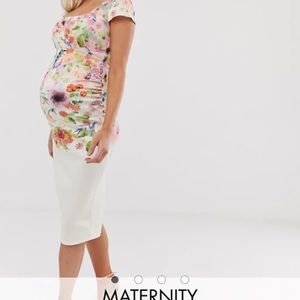 COPY - Floral MATERNITY cocktail dress
